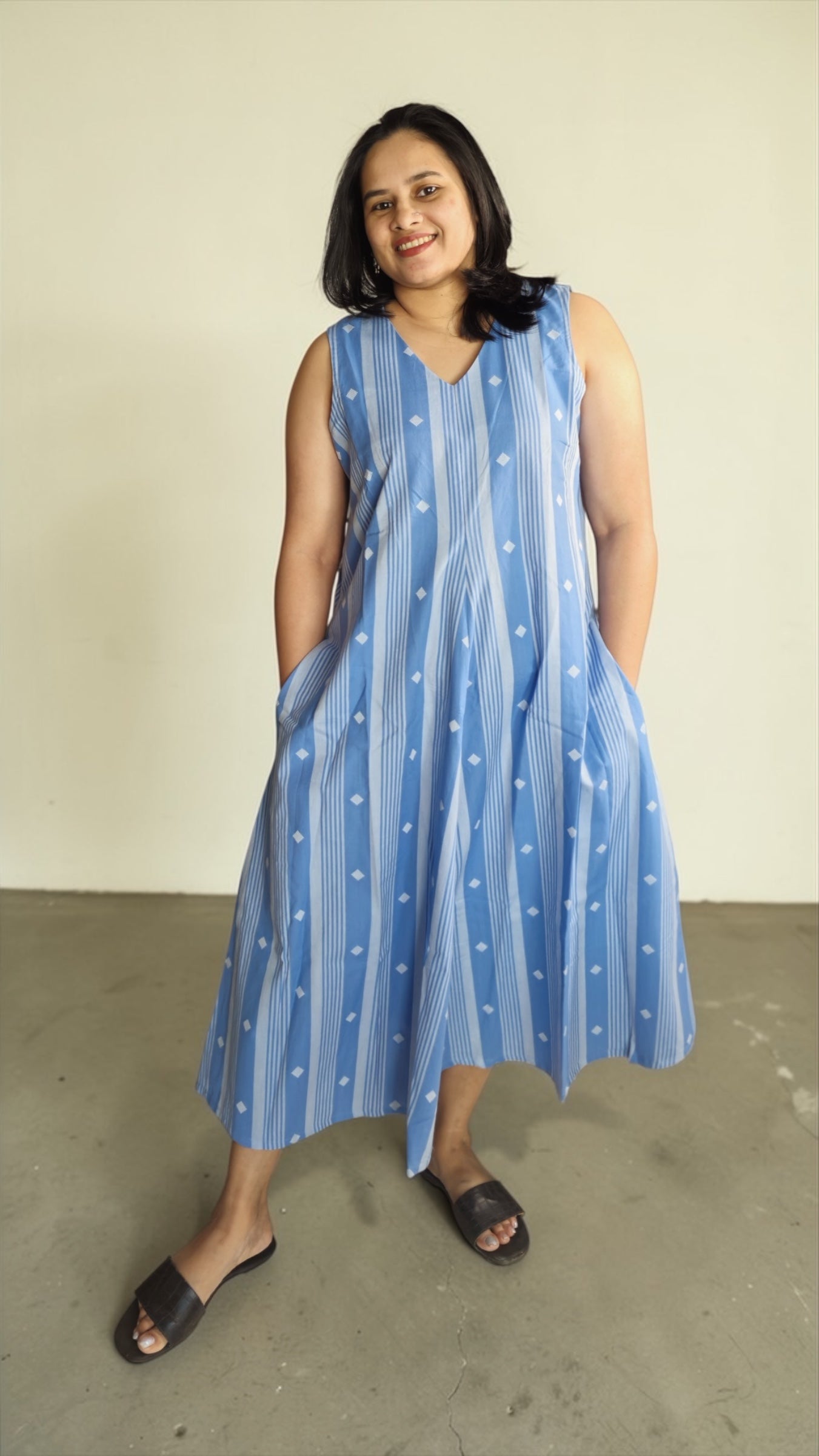 Azure A-line dress