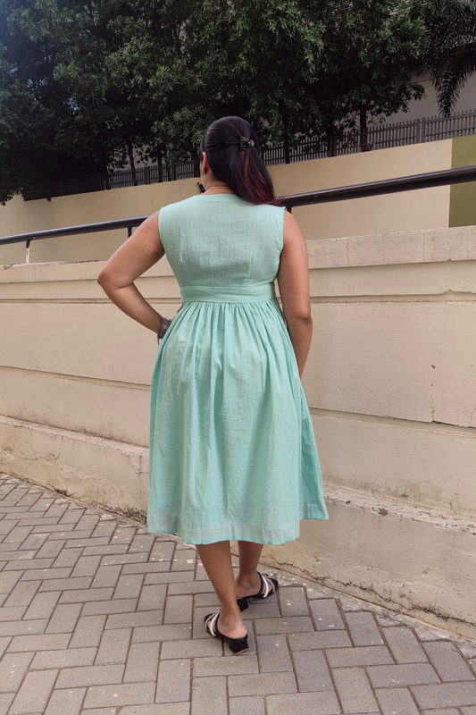 Colourblock wrap dress