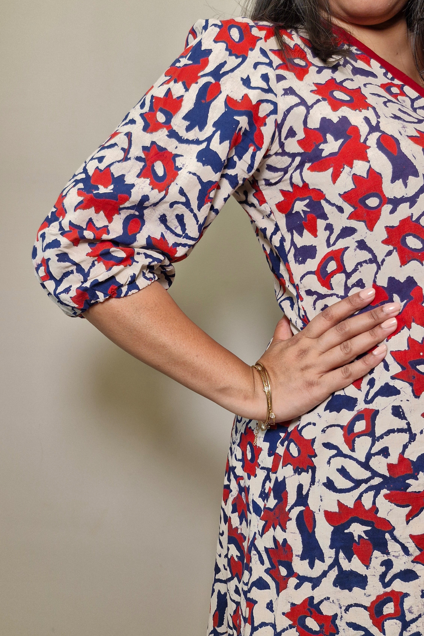 Printed wrap dress
