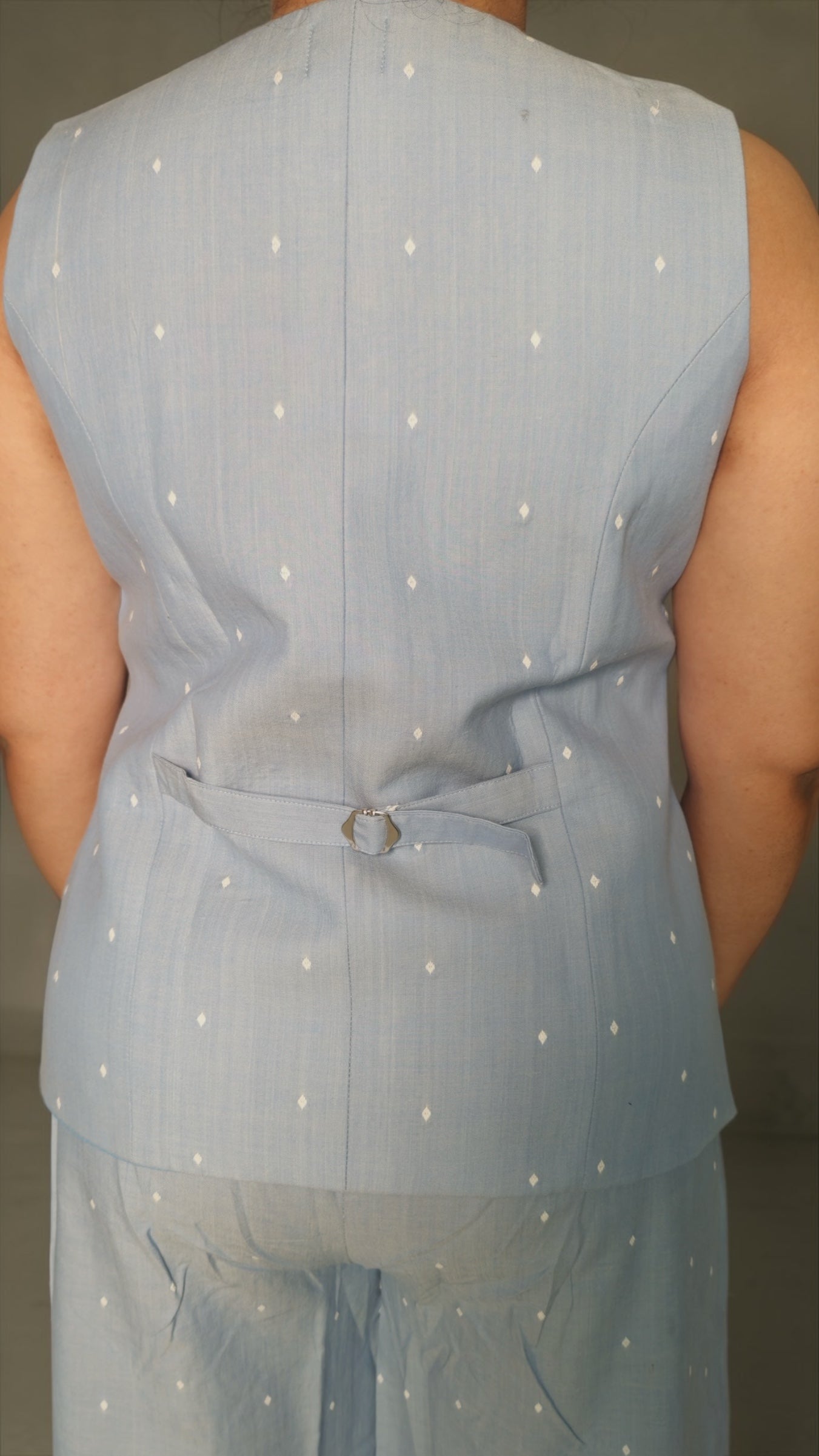 Azure Waistcoat - Wide legged Trousers