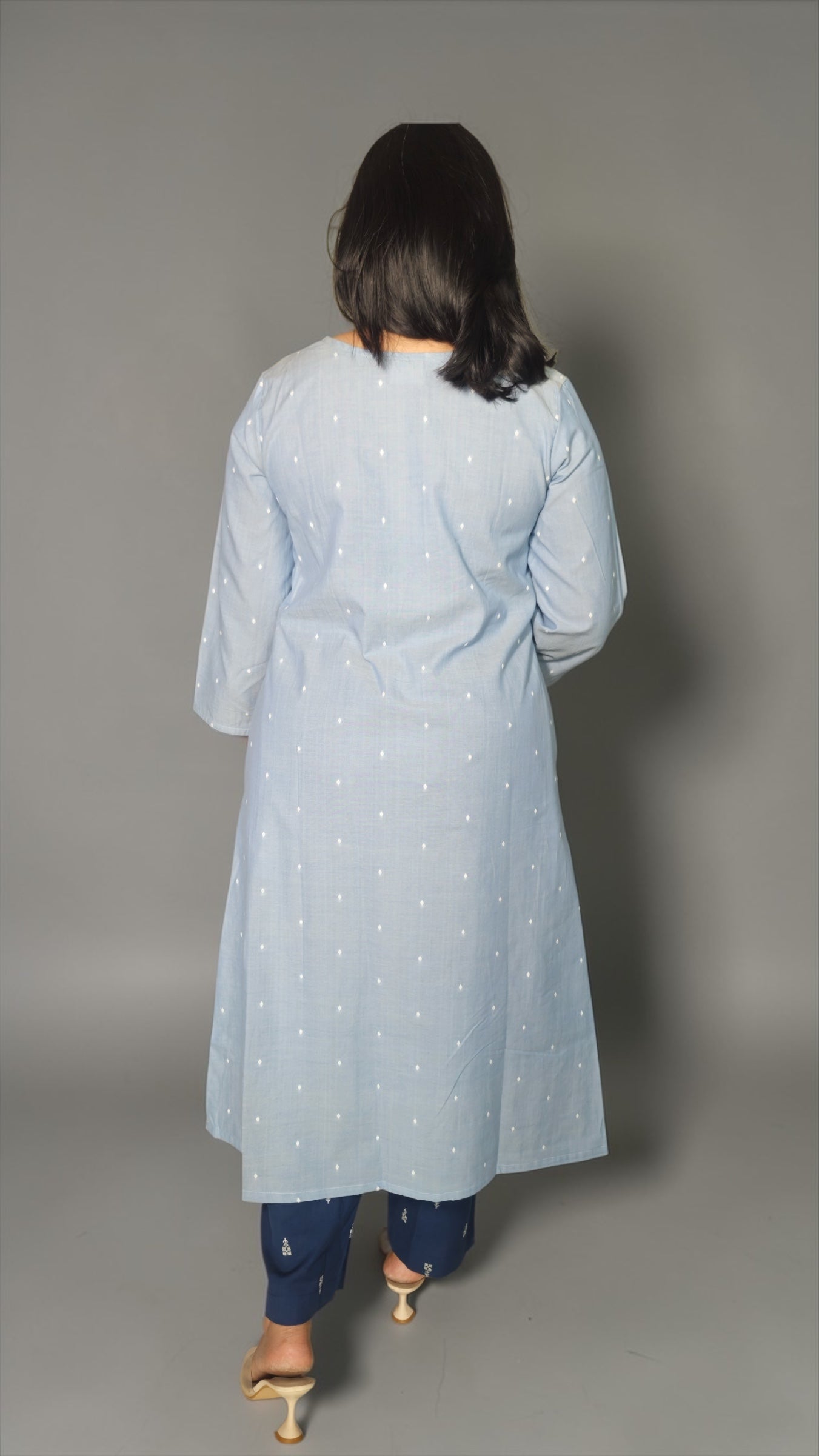 Azure Yoke Kurta set