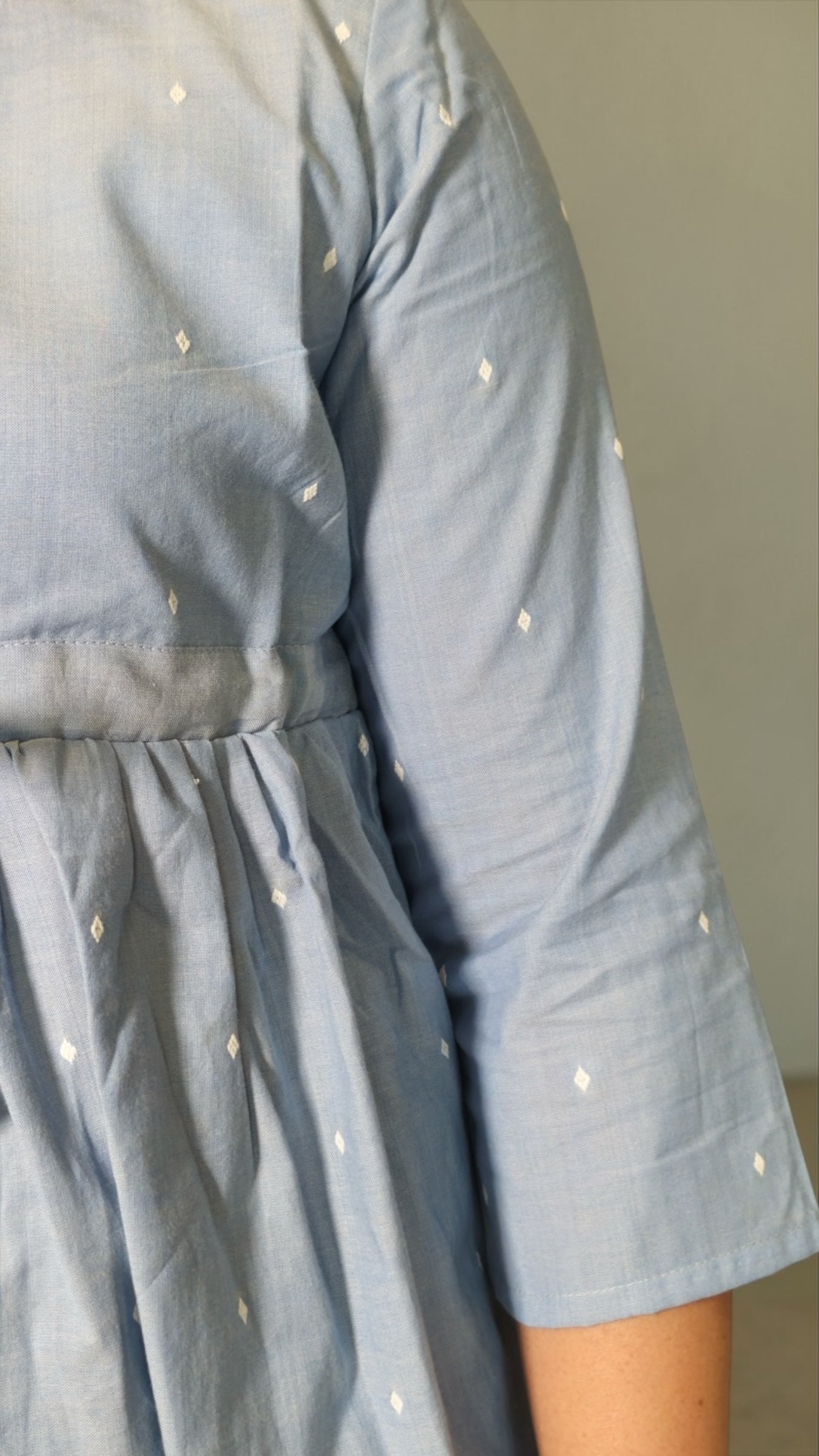 Azure Peplum Top