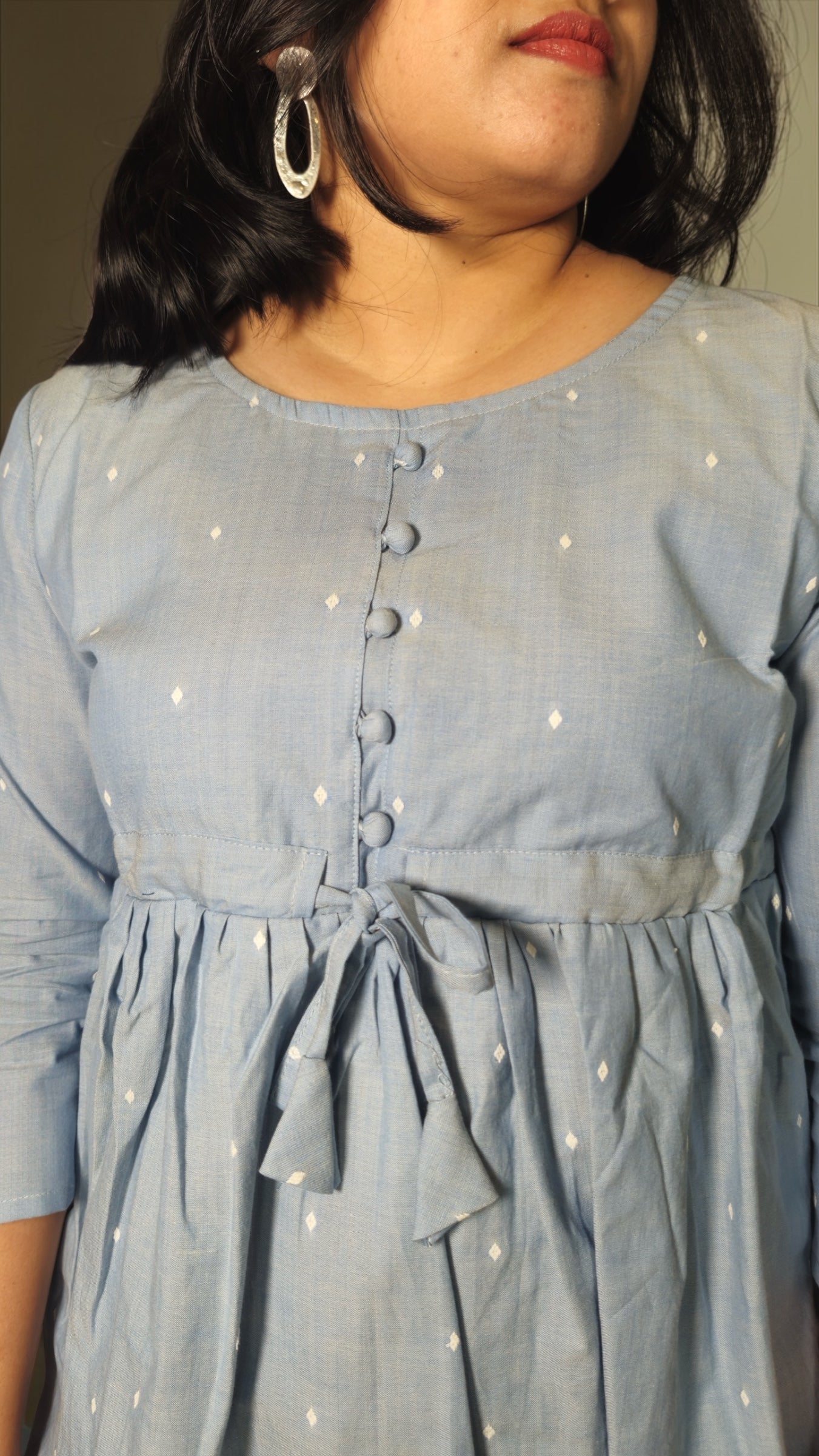 Azure Peplum Top