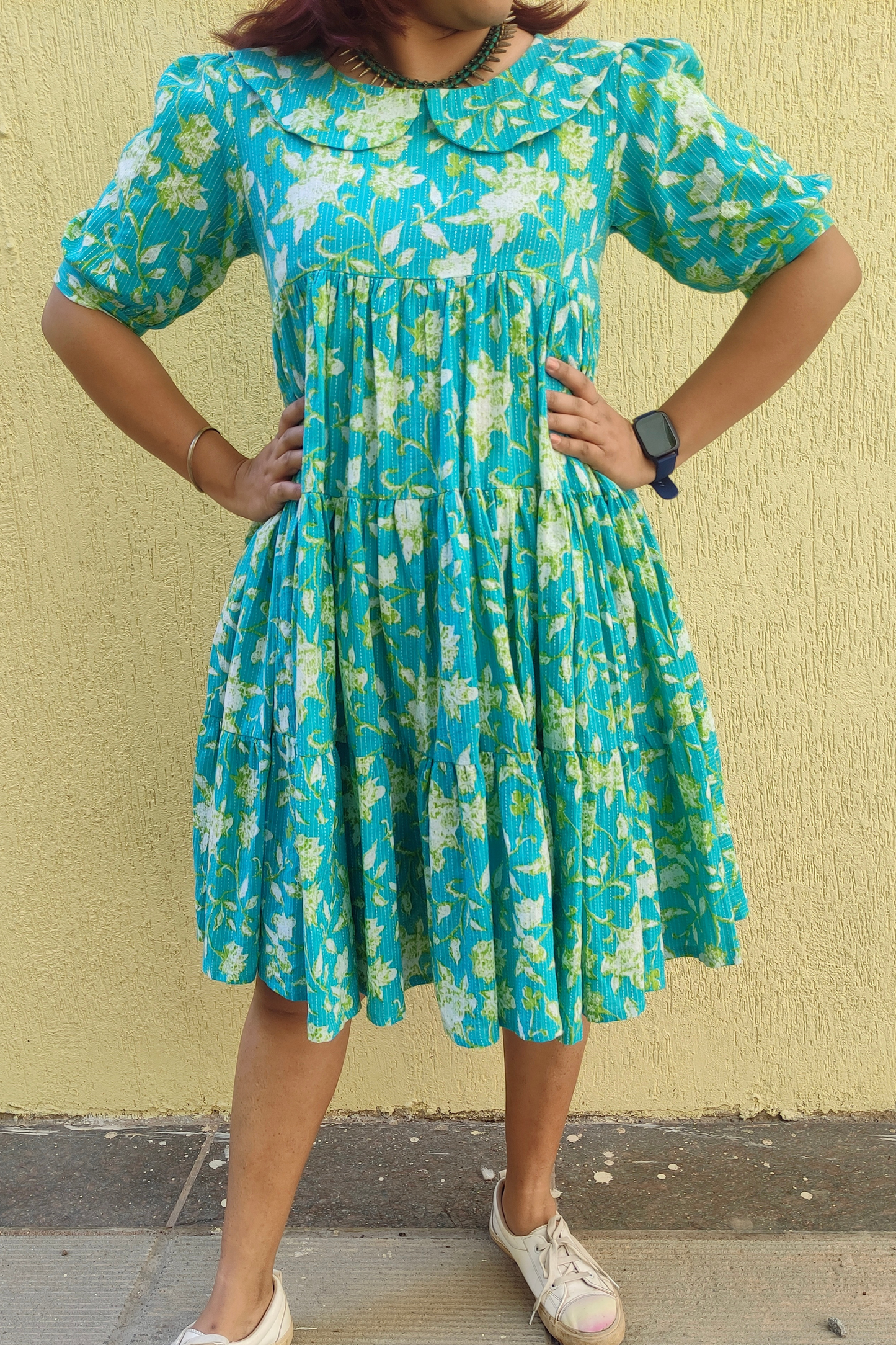 Peter Pan tiered dress