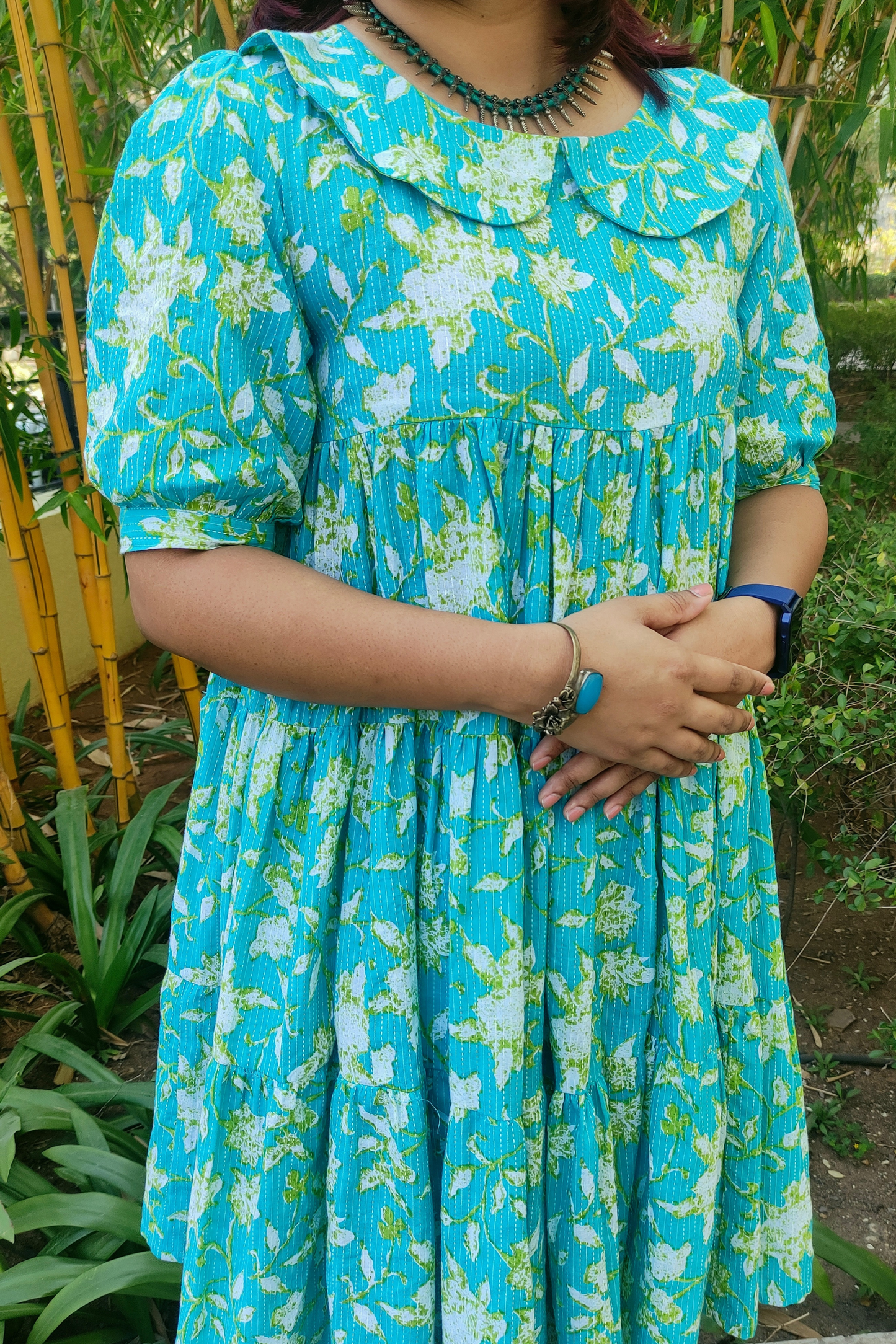 Peter Pan tiered dress
